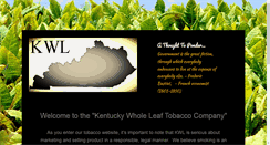 Desktop Screenshot of kentuckywholeleaftobacco.com