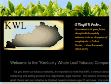 Tablet Screenshot of kentuckywholeleaftobacco.com